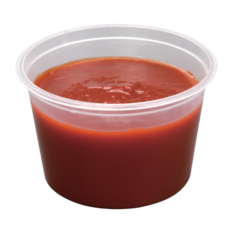 Fiesta Recyclable Plastic Microwavable Deli Pots 100ml / 3.5oz (Pack of 100)