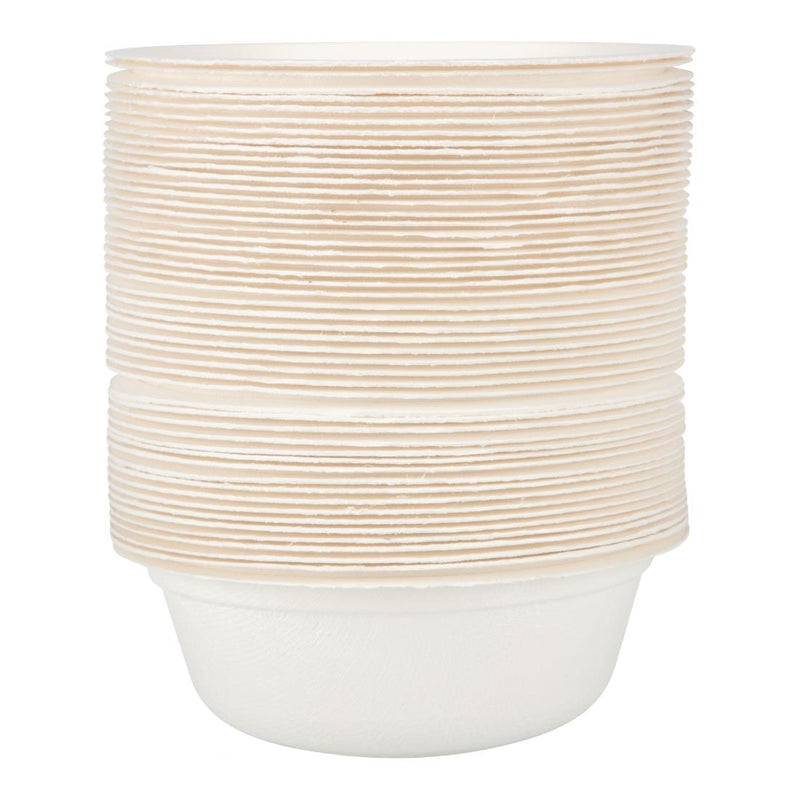 Fiesta kompostierbare Bagasse-Schalen, rund, 500 ml, 50 Stück