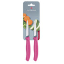 Victorinox Schälmesser mit spitzer Spitze, 8 cm, Rosa, 2 Stück