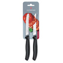 Victorinox Tomaten-/Allzweckmesser mit Wellenschliff, 11 cm, Schwarz, 2 Stück