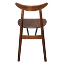 Fameg Walnut Cowhorn Side Chair (Pack of 2)