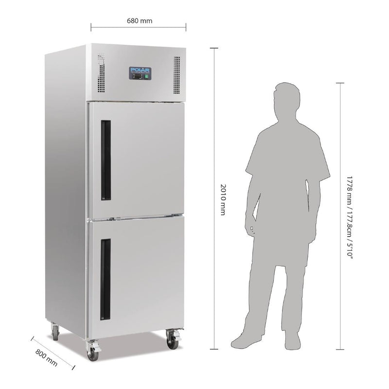 Polar G-Serie Gastro-Gefrierschrank mit aufrechter, stabiler Tür, 600 l