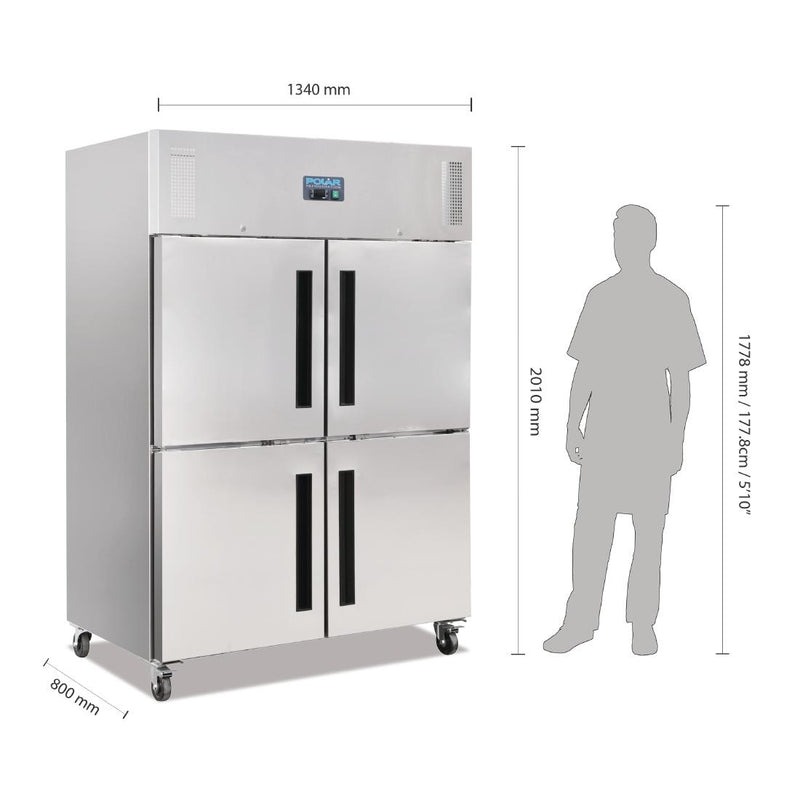 Polar G-Serie Gastro-Gefrierschrank, aufrecht, mit doppelter stabiler Tür, 1200 l