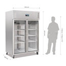 Polar G-Series Upright Double Door Gastro Display Fridge 1200Ltr