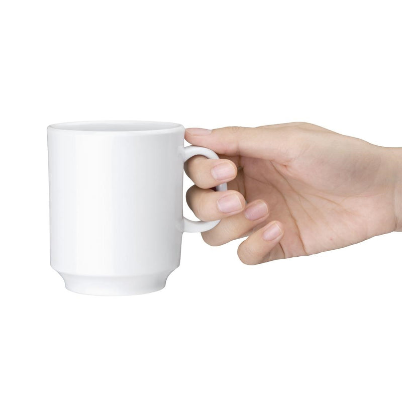 Olympia Kristallon Melaminbecher, Weiß, 340 ml, 6 Stück