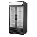 True 2 Glass Door 991L Upright Display Fridge Black GDM-35-HC-TSL01