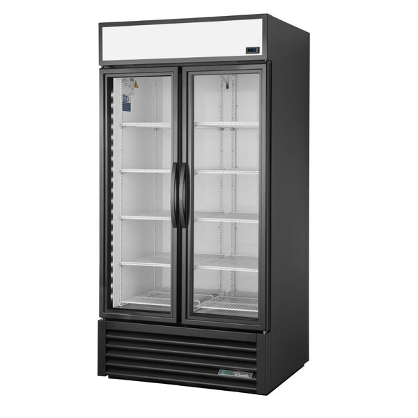 True 2 Glastür 991L Standkühlschrank Schwarz GDM-35-HC-TSL01