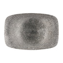 Churchill Studio Prints Raku rechteckige Teller, Quarzschwarz, 245 x 355 mm, 6 Stück