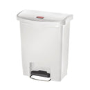 Rubbermaid Slim Jim Step on Bin Frontpedal 30Ltr Weiß