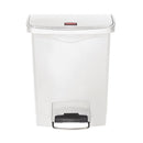 Rubbermaid Slim Jim Step on Bin Frontpedal 30Ltr Weiß