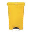 Rubbermaid Slim Jim Treteimer mit Trittbrett vorne, Gelb, 50 l