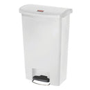 Rubbermaid Slim Jim Step on Bin Frontpedal 50Ltr Weiß