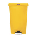 Rubbermaid Slim Jim Step on Bin Frontpedal 68Ltr Gelb