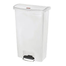 Rubbermaid Slim Jim Step on Bin Frontpedal 68Ltr Weiß