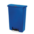 Rubbermaid Slim Jim Step on Bin Frontpedal 90Ltr Blau
