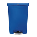 Rubbermaid Slim Jim Step on Bin Frontpedal 90Ltr Blau