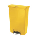 Rubbermaid Slim Jim Step on Bin Frontpedal 90Ltr Gelb