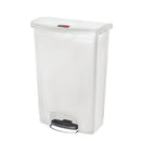 Rubbermaid Slim Jim Step on Bin Frontpedal 90Ltr Weiß