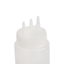 Vogue Clear 3 Nozzle Squeeze Bottle 24oz