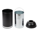 Bolero Steel Bullet Bin mit offenem Deckel, Schwarz, 40 l