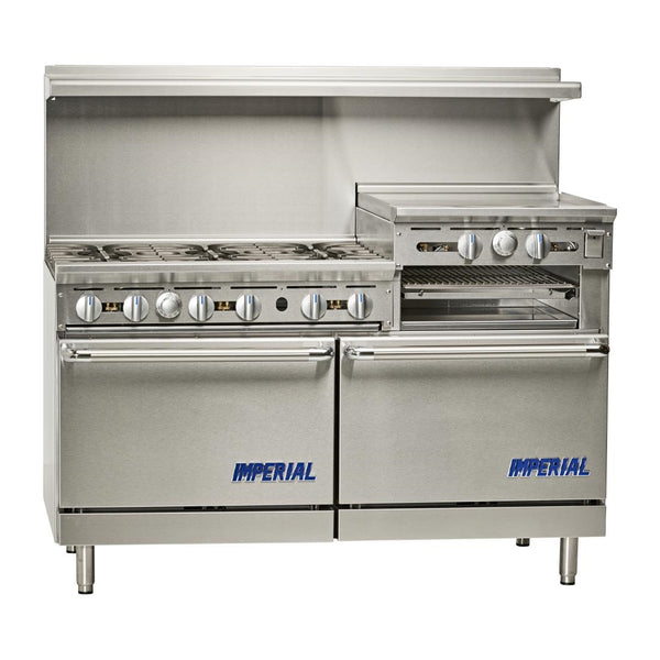 Imperial IR6G24 6 Brenner, erhöhte Grillplatte und Backofen