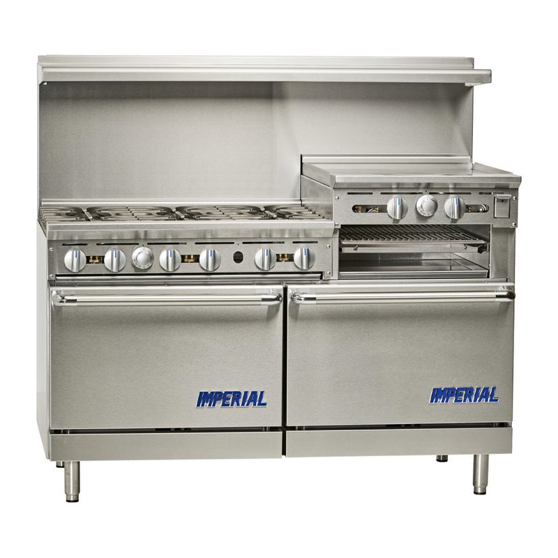 Imperial IR6G24 6 Burner, Raised Griddle & Oven Range