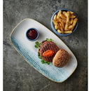 Churchill Homespun Accents Aquamarin längliche Teller 352 x 187 mm (6er-Pack)