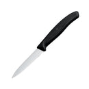 Victorinox Gemüsemesser, spitze Spitze, Wellenschliff, 8 cm, Schwarz
