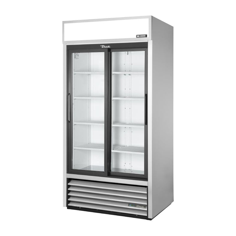 Echter aufrechter Einzelhandels-Merchandiser-Kühlschrank GDM-33-HC-LD ALU