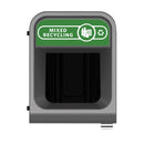 Rubbermaid Configure Recycling Bin with Mixed Recycling Label Green 57Ltr