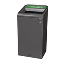 Rubbermaid Configure Recycling Bin with Mixed Recycling Label Green 87Ltr