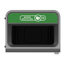 Rubbermaid Configure Recycling Bin with Mixed Recycling Label Green 125Ltr