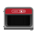 Rubbermaid Configure Recycling Bin with Plastic Recycling Label Red 125Ltr