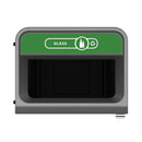 Rubbermaid Configure Recycling Bin with Glass Recycling Label Green 125Ltr