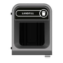 Rubbermaid Configure Recycling Bin with Landfill Label Black 57Ltr