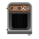 Rubbermaid Configure Recycling Bin with Food Waste Label Brown 57Ltr