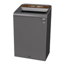 Rubbermaid Configure Recycling Bin with Food Waste Label Brown 125Ltr