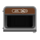 Rubbermaid Configure Recycling Bin with Food Waste Label Brown 125Ltr