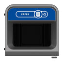 Rubbermaid Configure Recycling Bin with Paper Recycling Label Blue 87L