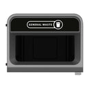 Rubbermaid Configure Recycling Bin with General Waste Label Black 125L