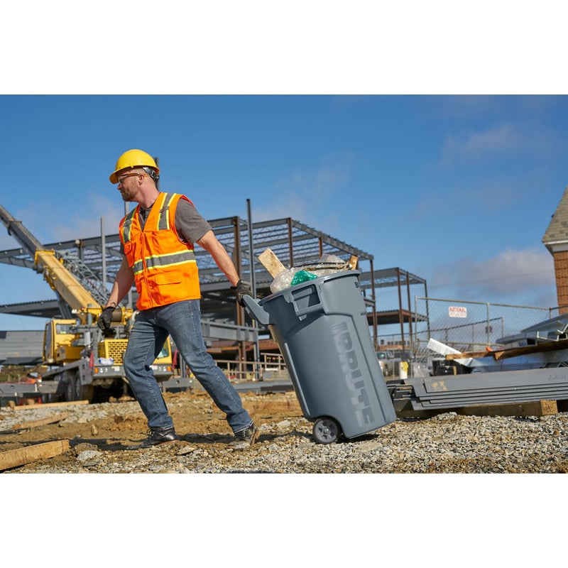 Rubbermaid Wheeled Brute Recycling Bin Grey 167L