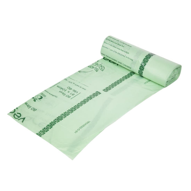 Vegware Compostable Bin Liners 80Ltr (Pack of 240)