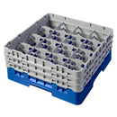 Cambro Camrack Blau, 16 Fächer, maximale Glashöhe 174 mm