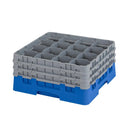 Cambro Camrack Blau, 16 Fächer, maximale Glashöhe 197 mm