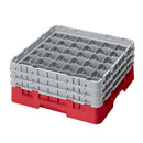 Cambro Camrack Rot 36 Fächer Max. Glashöhe 174 mm