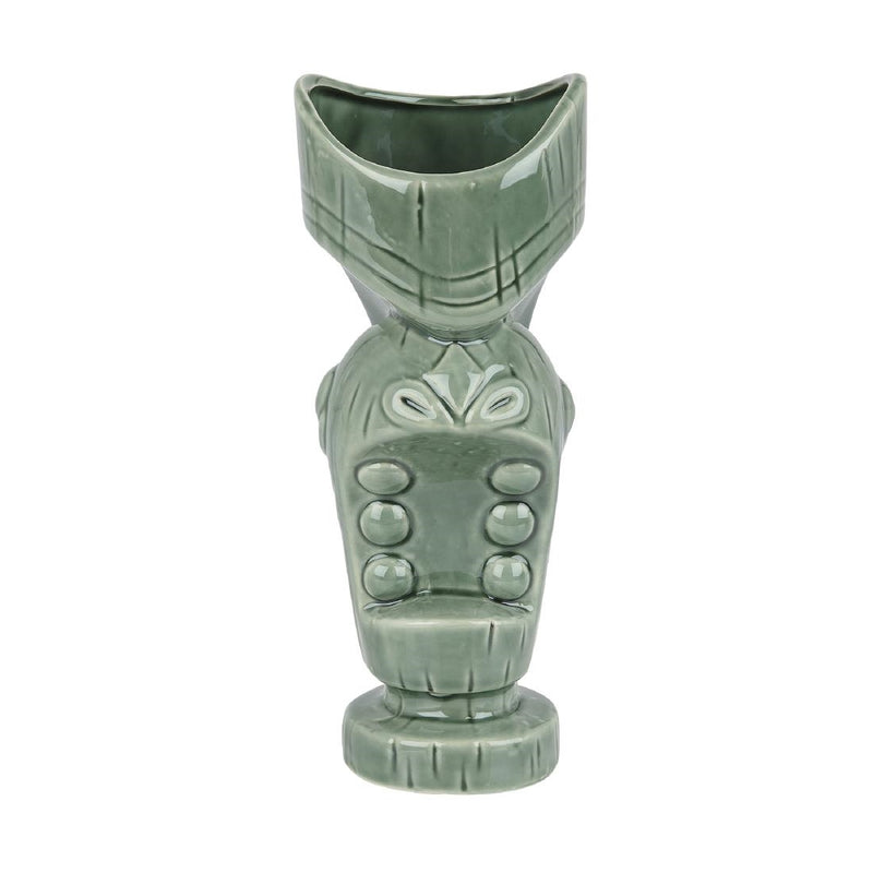 Beaumont Ceramic Large Mouth Tiki Mug Jungle Green 650ml