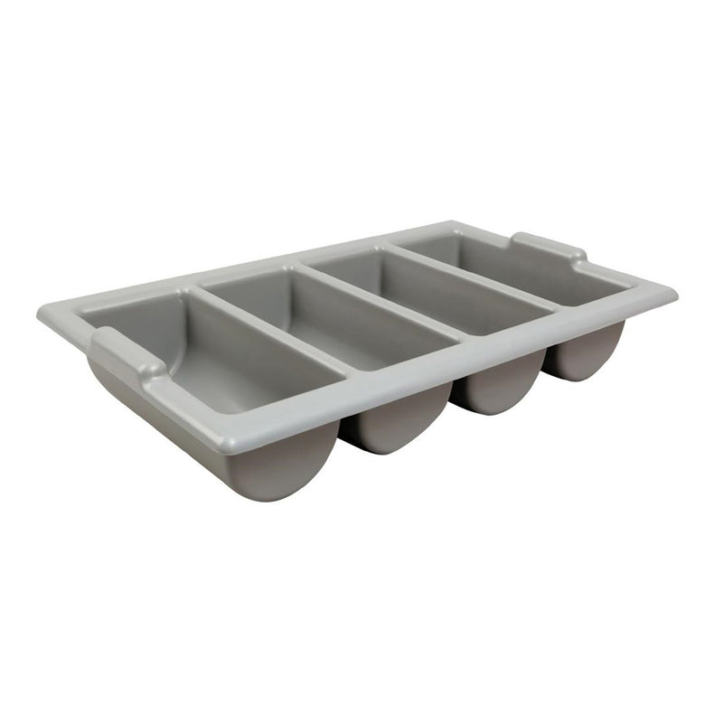 Cutlery Tray / Box Plastic 13 Inch x 21 Inch GREY