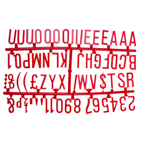 Beaumont 31-mm-Buchstabensatz (390 Zeichen), Rot