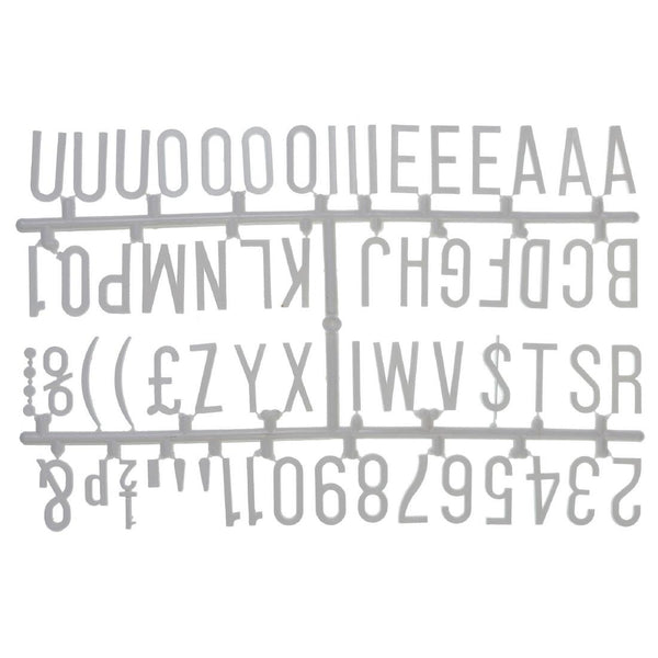 Beaumont 31-mm-Buchstabensatz (390 Zeichen), Weiß