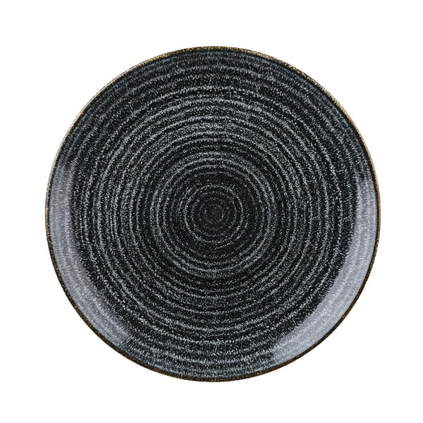 Churchill Studio Prints Homespun Charcoal Black Coupe Plate 217mm